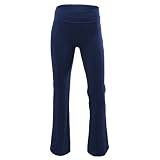 Soffe Juniors' Yoga Roll-Top Pant, Navy, X-Large