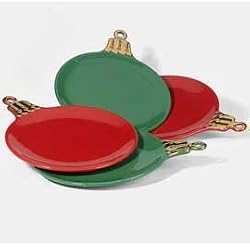 Department 56 Set Of 4 Ornament Appetizer Plates #37142