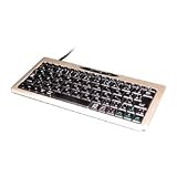 Super Mini Keyboard Size Only 4X9 USB 77 Key Silver with black Design