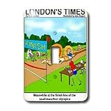 Londons Times Funny Bugs and Slugs Cartoons - Snail Marathon - Light Switch Covers - single toggle switch