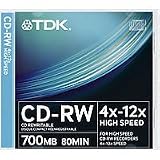 TDK High-Speed - 10 x CD-RW - 700 MB ( 80min ) 4x - 12x - jewel case