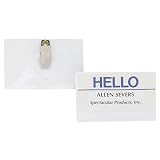 Sparco 01379 Clip Style Badge Holder, 4 x 3, Clear, 100 Per Box