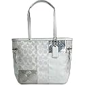 AUTHENTIC COACH SIGNATURE STRIPE PATCHWORK TOTE 13498