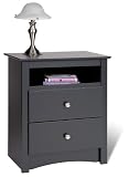  : Sonoma 2 Drawer Tall Night Table in Black Finish