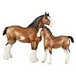 BREYER CLYDESDALE MARE & FOAL GIFT SET