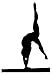 Wallmonkeys WM145718 Gymnastics Silhouette Style Wall Decal Peel and Stick Graphic (12 in H x 8 in W)