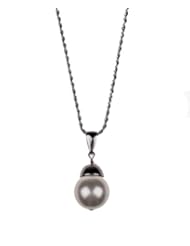 Womens Swarovski Pearl Rope Chain Necklace by Nazaro White