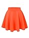 Noble U Women's Basic Solid Versatile Stretchy Swing Mini Skater Skirt