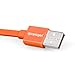 YellowKnife MFi Certified-IOS 7 Noodle Flat 8pin Lightning (3.2ft) Colorful USB Cable Supports Charging And Syncing for iPhone 5 5S 5C,iPad (Air/4th generation),iPad mini,iPod (7th generation),iPod touch (5th generation)&iPod nano(7th generation) With ZEISS Zeiss Pre-Moistened Lens Cloths (Orange-T)