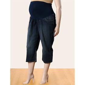 Motherhood Maternity: Plus Size Secret Fit Belly(tm) Maternity Crop Jeans