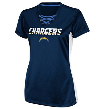 San Diego Chargers Womens Navy Draft Me IV Jersey Top Shirt - L