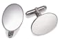 Sterling Silver Oval Polished Cuff Links