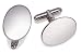 Sterling Silver Oval Polished Cuff Links