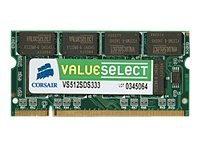 Corsair value Select 512MB PC-2700 SoDIMM DDR VS512SDS333