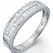 14Kt White Gold Double Row Diamond Wedding Band