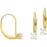 14K Gold Moissanite Earrings