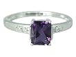 Radiant Cut 2.00 carat Amethyst Ring Size 13 in Sterling Silver