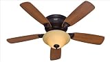 Hunter 23915 Bronze Traditional / Classic Low Profile IV Plus 5 Blade Ceiling Fan