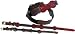 10 inch red and purple Leather dog collar - pet jewelry dog collars in leather