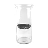 Clear Glass Hurricane with Metal Tray - XL