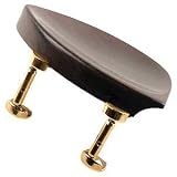 Kaufman 3/4 - 4/4 Violin Chinrest - Rosewood with Gold-Plated Hill Bracket