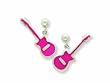Sterling Silver Guitar Resin Earrings