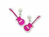 Sterling Silver Guitar Resin Earrings