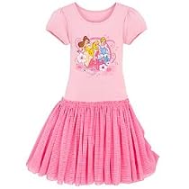 Cotton Knit Drop Waist Disney Princess Dress for Girls