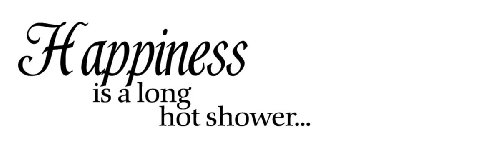 Happiness is a long hot shower wall quote wall decals wall decals quotes