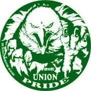 10 Union Pride Eagle Hardhat Stickers - Green T-67