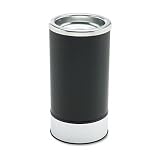 EXC160 Round Sand Urn with Removable Tray, Black/Chrome