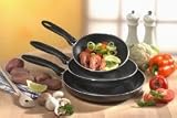 Produkt-Bild: VERY TITAN &reg; Aluminium 3-teiliges Pfannenset, Durchmesser 20 cm, 24 cm und 28 cm, ohne Glasdeckel, mit hochwertiger Honigwaben Antihaftbeschichtung, Very Titan - das Original