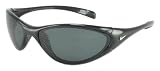 Nike Interchange Round.P Polarized Sunglasses, EV0102-002, Glossy Black Frame/ Gray+Orange Lenses