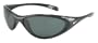 Nike Interchange Round.P Polarized Sunglasses, EV0102-002, Glossy Black Frame/ Gray+Orange Lenses