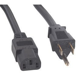 6 Foot IEC Power Cord for Computers, TVs, etc.