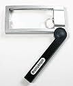 2"X4" Folded Lighted Magnifier - 2X lens - 6X inset lens