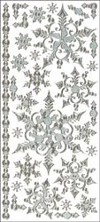 Bulk Buy: Hot Off The Press Dazzles Stickers-Snowflakes-Pearl Blue & Silver (5-Pack)