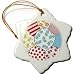 Mixed Kid Patterns - 3 Inch Snowflake Porcelain Ornament