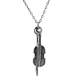 Sterling Silver Violin Necklace