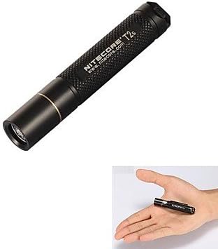 NITECORE T2s 50 Lumens HAIII CREE XP-E R2 LED Mini Keychain Flashlight Torch Light (1XAAA, Black)