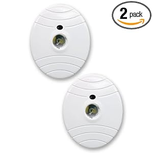 GE 17437 Motion Sensing Light with LED Battery Sensing Light, 2-Per Pack by 
