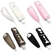 Nintendo Wii Remote Controller & Nunchuk Accessory Bundle Kit- Permium Protective Silicon / Silicone Skin Cover Case (Black + Clear White + Pink + Smoke)
