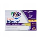 Hartz InControl Topical for Dogs and Puppies Weighing Over 90lbs. (For Dogs and Puppies Weighing Over 90 lbs-4 tubes)