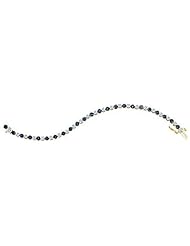 2.00ctw 7.5" 3.8mm (1/7") Blue Diamond Fashion Bracelet 10K Yellow Gold