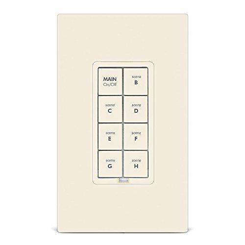 INSTEON 2334-225 8 Button Dimmer Keypad, Light Almond