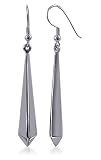 Extra Long Dangling Bar .925 Sterling Silver French Ear Wire Hook Drop Earrings