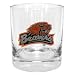 Pour your favorite beverage into our 11 oz. double rocks glass featuring a colorful metal logo applique. Applique is approx 1 1/2IN high, rocks glass is approx 3 1/2IN tall.