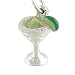 Margarita Cocktail 925 Sterling Silver and Enamel...
