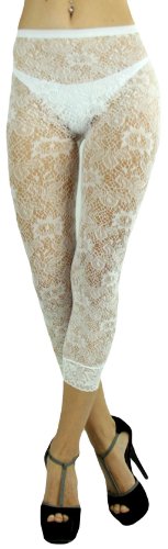 Floral Lace Fishnet Leggings