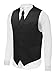 Azzurro Men's Dress Vest Set Neck Tie, Hanky for Suit or Tuxedo